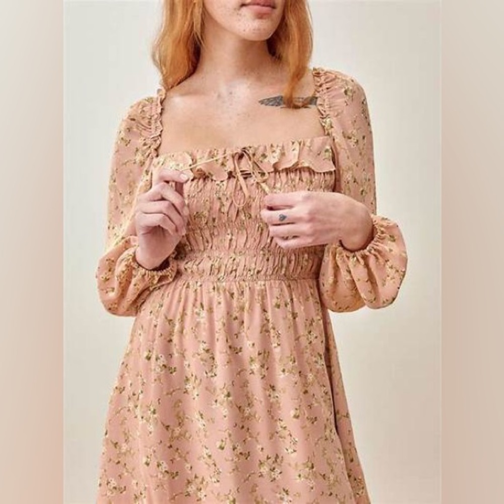 Reformation Morris smocked floral dress in size 2
